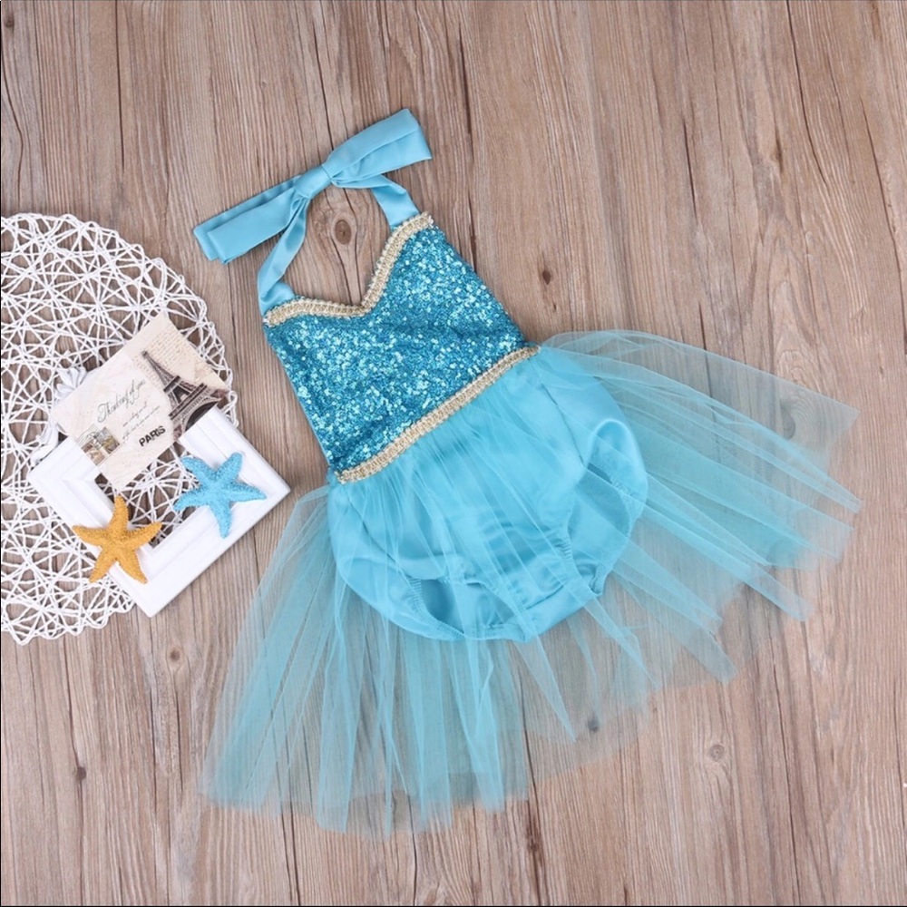 Baby girl birthday romper